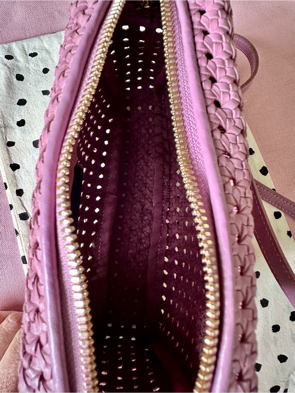 Clare V. Midi Sac in Wild Thistle (orchid) Rattan - Like New - Picture 13 of 13